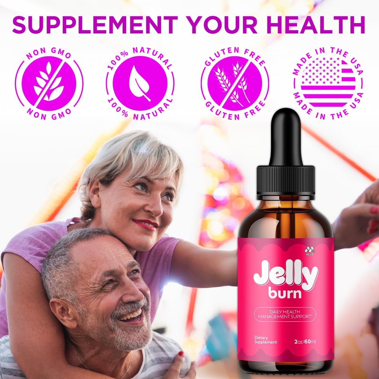 Jelly Burn Liquid Drops Supplement – 2 Pack, 60 Servings