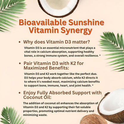 Micro Ingredients Vitamin D3 10,000 IU + K2 MK-7 200 mcg with Virgin Coconut Oil – Extra Strength D & K Complex, Non-GMO, Gluten Free, 300 Softgels