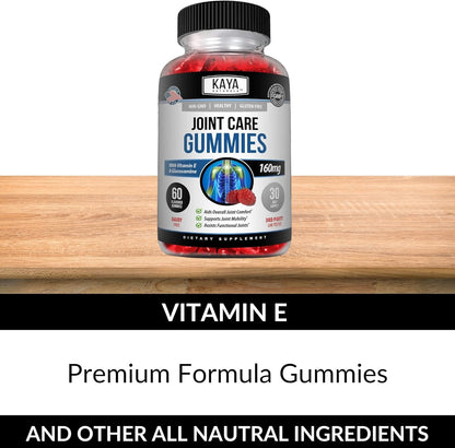 Kaya Naturals Mobility Care Gummies Glucosamine Flexibility Support 60 Count