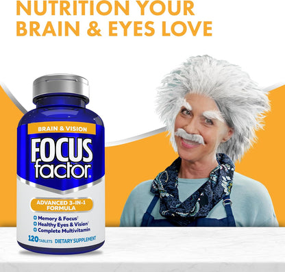 Focus Factor Adult Multivitamin with Lutein & Zeaxanthin 120 Count