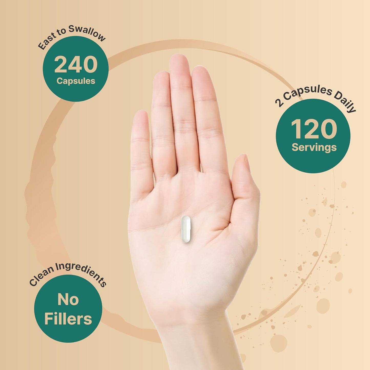 Magnesium Complex Glycinate Citrate Malate 1000 mg Capsules 240 Count