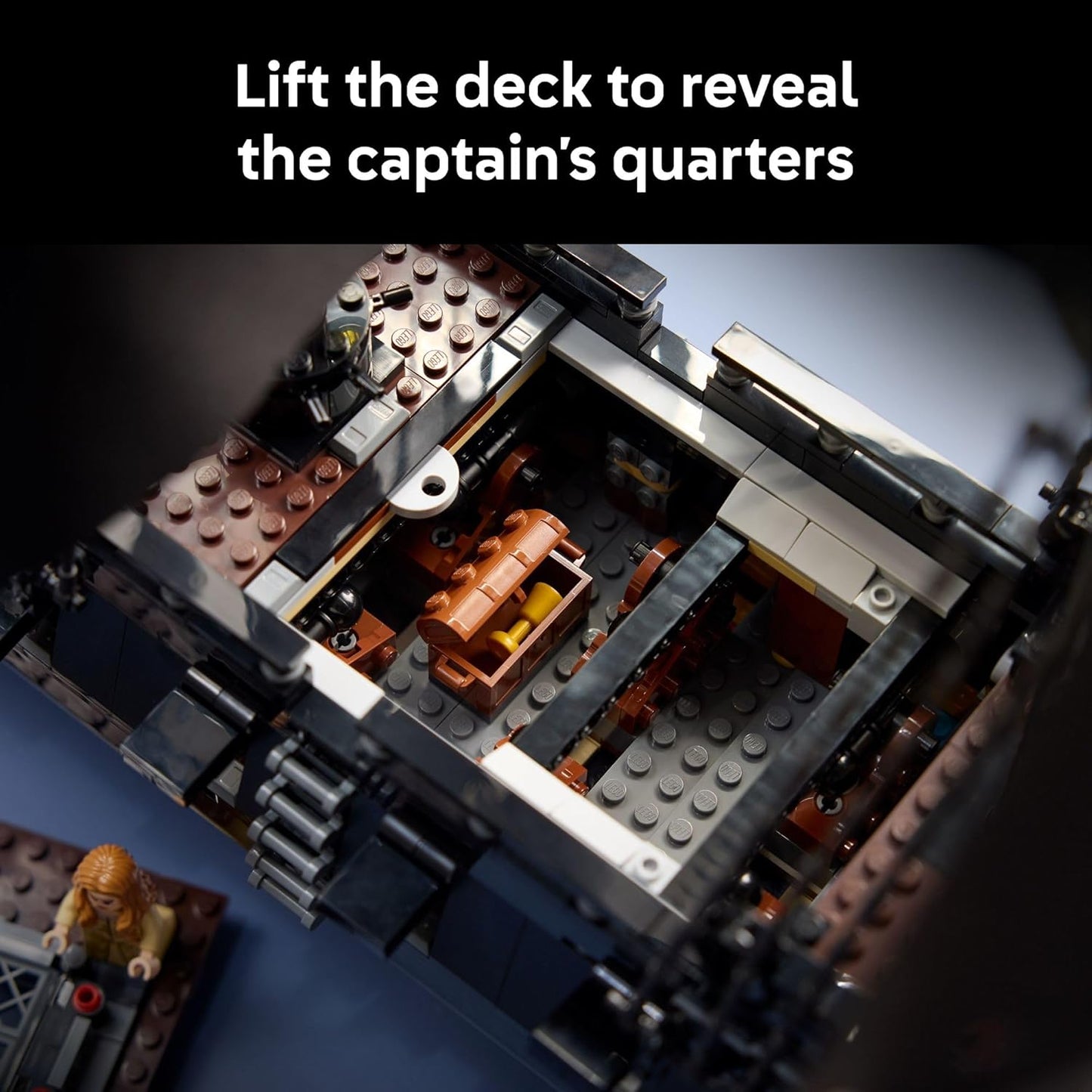 LEGO Icons Captain Jack Sparrow’s Pirate Ship Building Set for Adults, Ages 18+ - Room Decor for Office, Bedroom or Shelf - Collectible Black Pearl Ship for Pirates of The Caribbean Fans - 10365