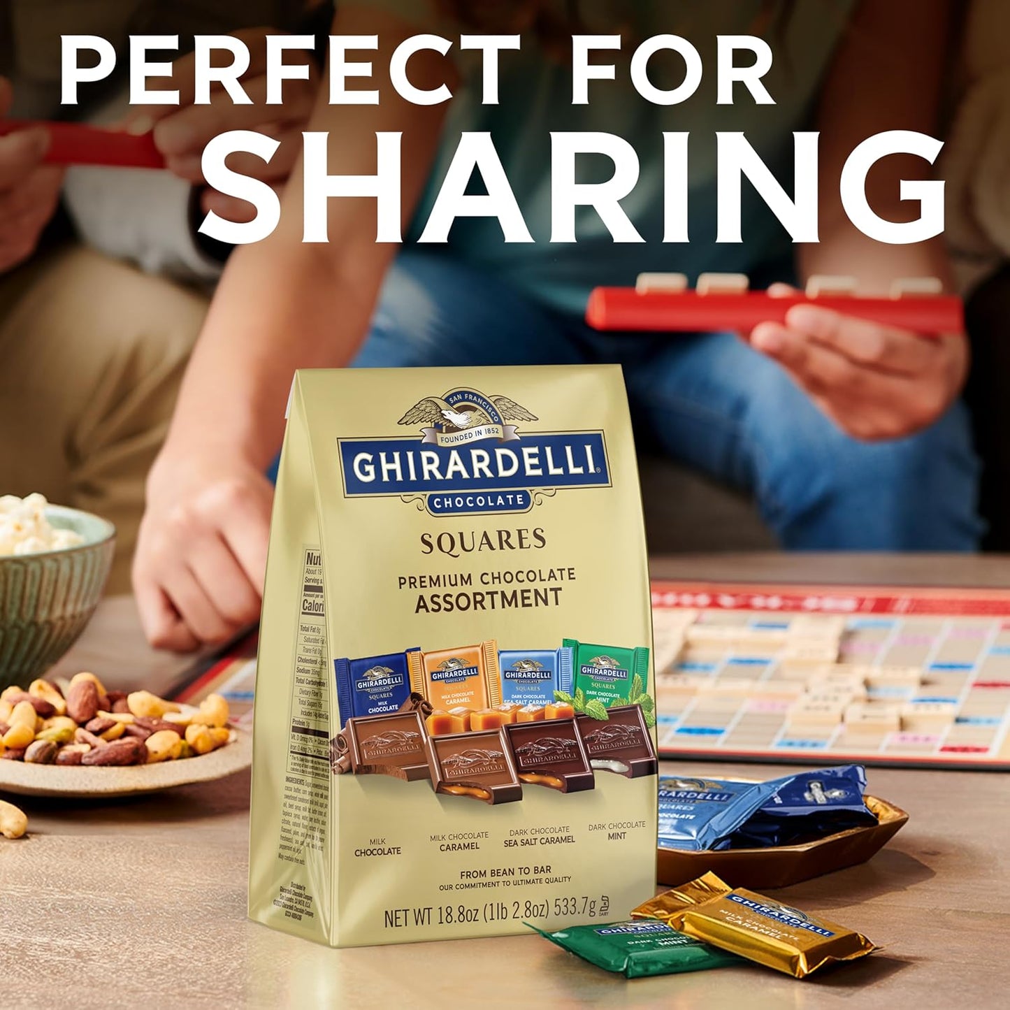 Ghirardelli Chocolate Squares Assortment Milk Dark Mint Caramel 12.5 oz Pack of 3