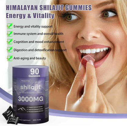 Himalayan Shilajit Gummies Fulvic Acid Trace Minerals 90 Count