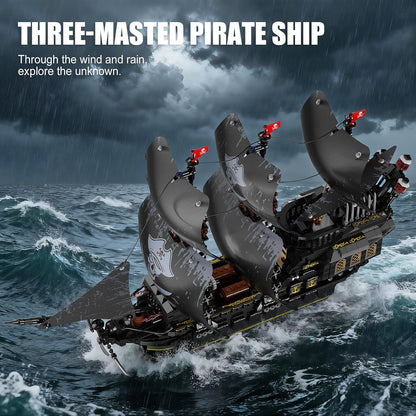Pirate Ship Building Sets with Lights,MOC Black Pearl Ships Building Blocks for Adults,Pirate Boat Building Toys,Collectible for Home Decor,Valentine Day Birthday Gift for Boys 8-14(2288Pcs)