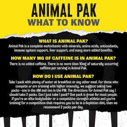 Animal Pak All-in-One Multivitamin & Supplement Pack 44 Count