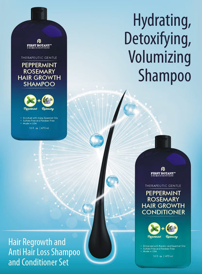 First Botany Peppermint Rosemary Shampoo and Conditioner Set 16 fl oz
