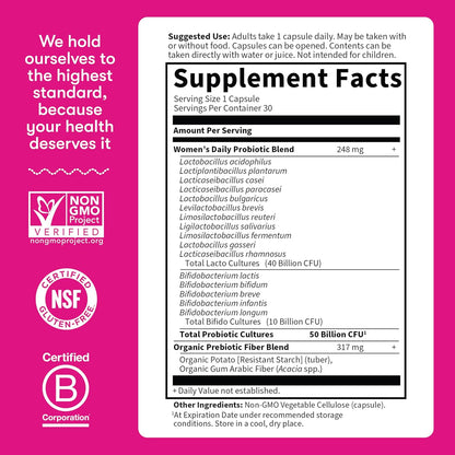 Garden of Life Dr. Formulated Probiotics for Women 50 Billion CFU 16 Strains Capsules 30 Count