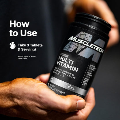 MuscleTech Platinum Multivitamin 18 Vitamins Minerals 90 Capsules