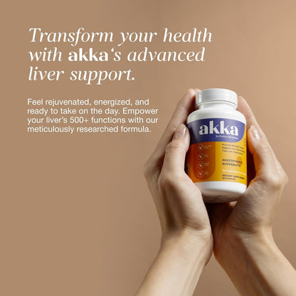 AKKA Premium Liver Supplement Capsules – Akkermansia Formula, Non-GMO, Gluten-Free, 60 Count