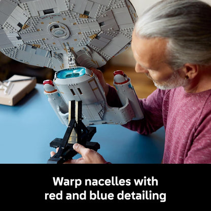 LEGO Icons Star Trek: U.S.S. Enterprise NCC-1701-D Collectible Building Sets for Adults - Room or Office Decor for Men & Women, Ages 18+ - Star Trek Gifts for Fans - 10356