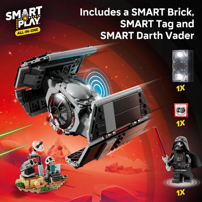 LEGO Star Wars SMART Play Darth Vader’s TIE Fighter Set – Interactive SMART Brick Toy for Kids 8+, Gift Idea – 75421