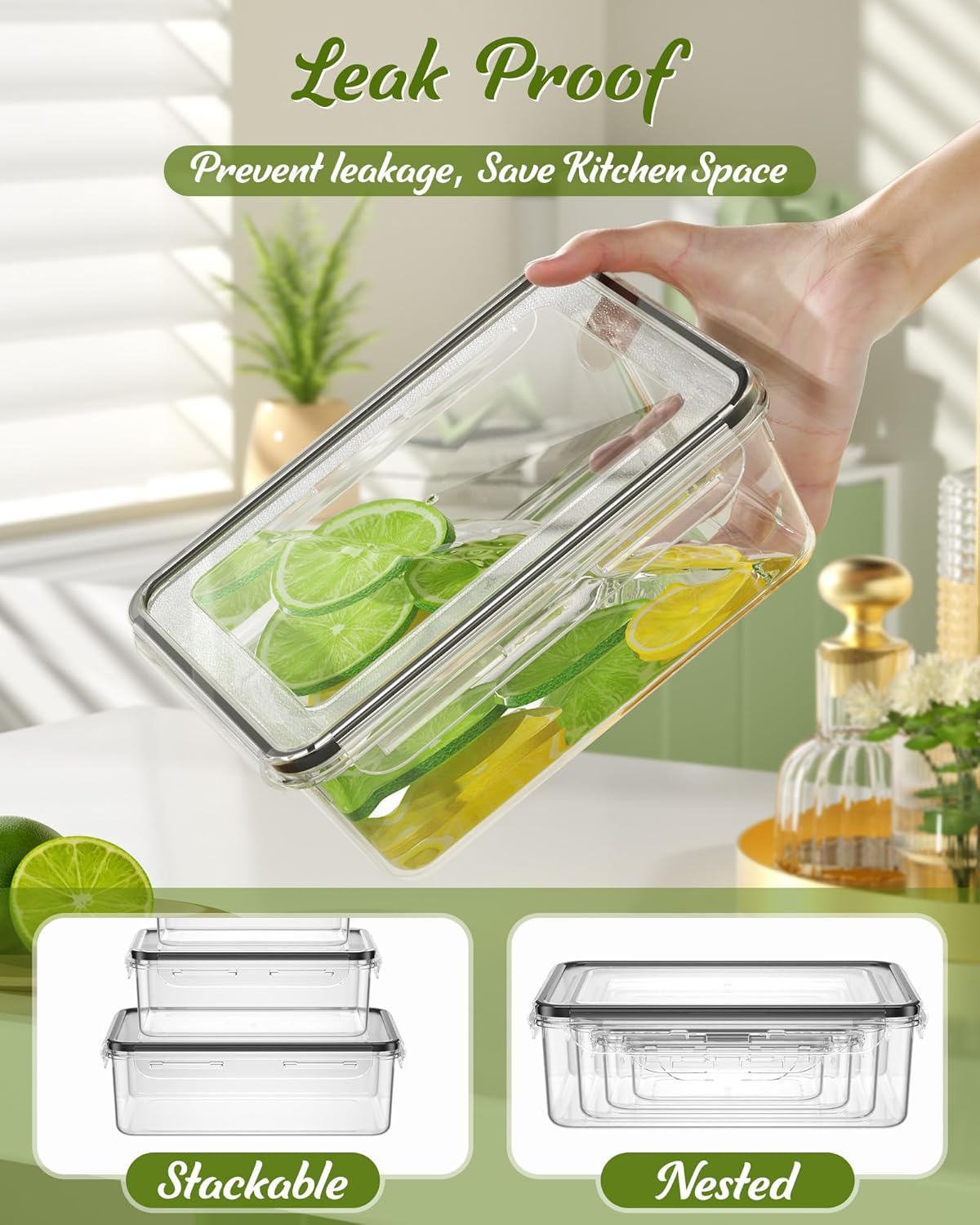 Food Storage Containers Airtight Plastic Meal Prep Set with Lids 40 Piece