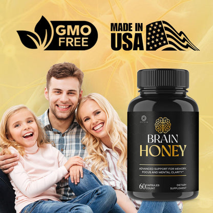 Brain Honey Capsules – Dietary Supplement for Daily Wellness, 180 Count (3pack)