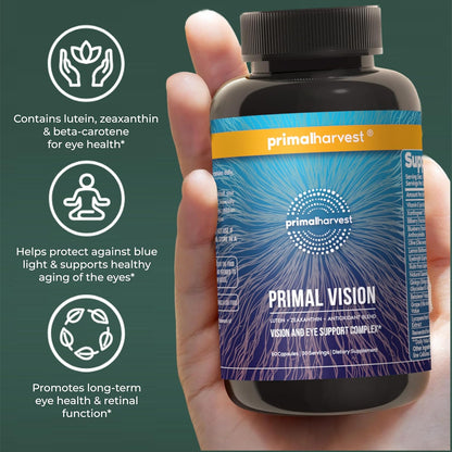 Primal Harvest Primal Vision Lutein Zeaxanthin Vitamin A Zinc Capsules 2 Pack  Description (3–5 lines):