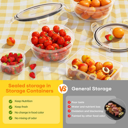 Food Storage Containers Airtight Plastic Meal Prep Set with Lids 52 Piece