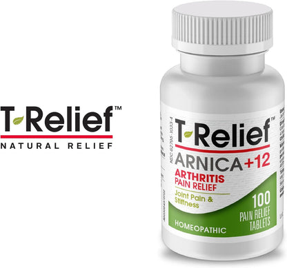 T-Relief Arnica +12 Natural Medicine Tablets 100 Count 2 Pack