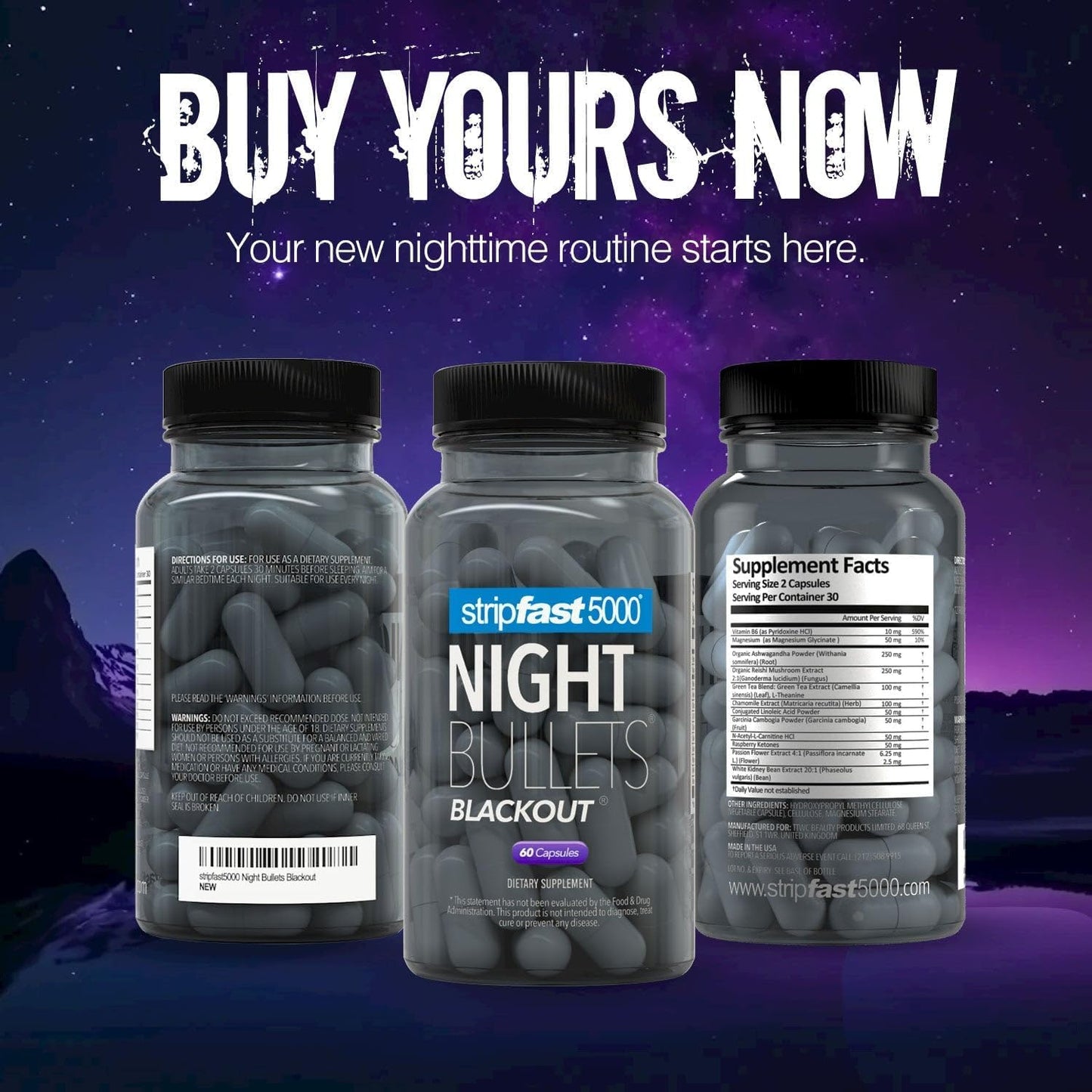 Stripfast5000 Capsules – Stimulant-Free Dietary Supplement for Women & Men