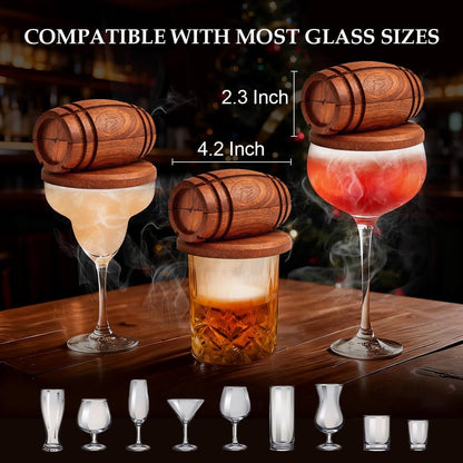 Whiskey Smoker Kit Cocktail Smoker Infuser with Wood Chips Bar Accessories Set