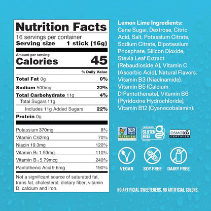 Liquid I.V. Hydration Multiplier Lemon Lime Electrolyte Mix 16 Servings