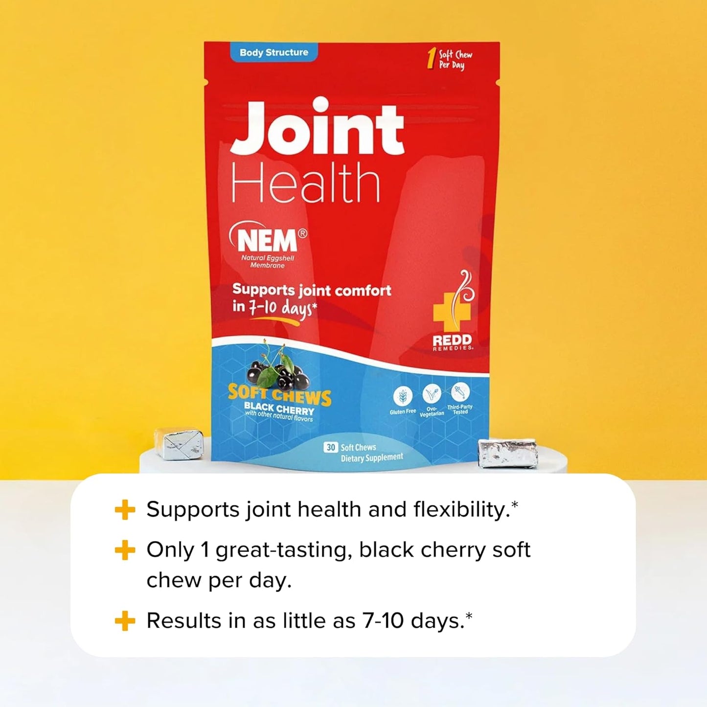 Redd Remedies Joint Health Original Black Cherry Soft Chews 30 Count