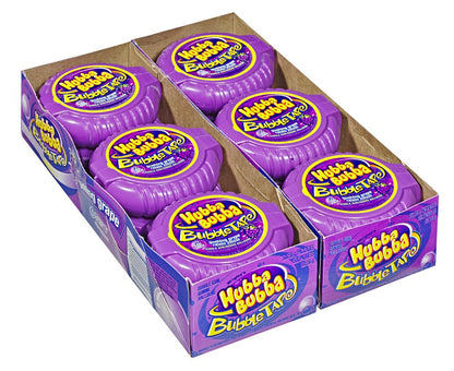 Hubba Bubba Bubble Tape Gushing Grape Bubble Gum 1.97 oz 12 Pack
