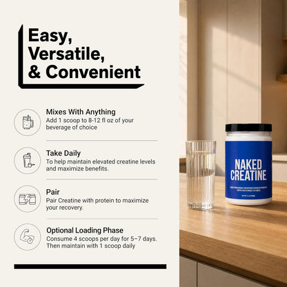NAKED Pure Micronized Creatine Monohydrate Powder Unflavored 500 g 100 Servings