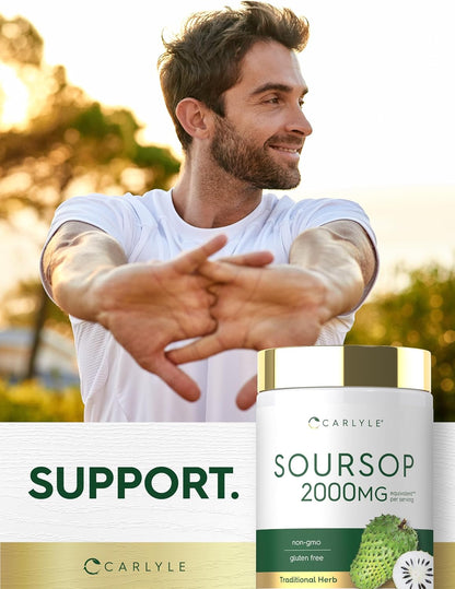 Carlyle Soursop Leaves Herbal Supplement 160 Capsules
