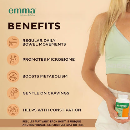 Emma Gut Health Supplement Berberine Resveratrol Quercetin Capsules 60 Count