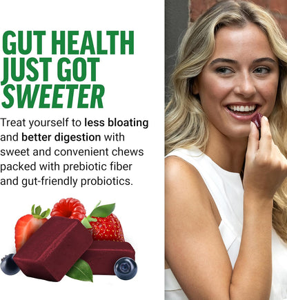 Force Factor Smarter Greens Superfood Chews Probiotics Antioxidants Fiber 60 Count