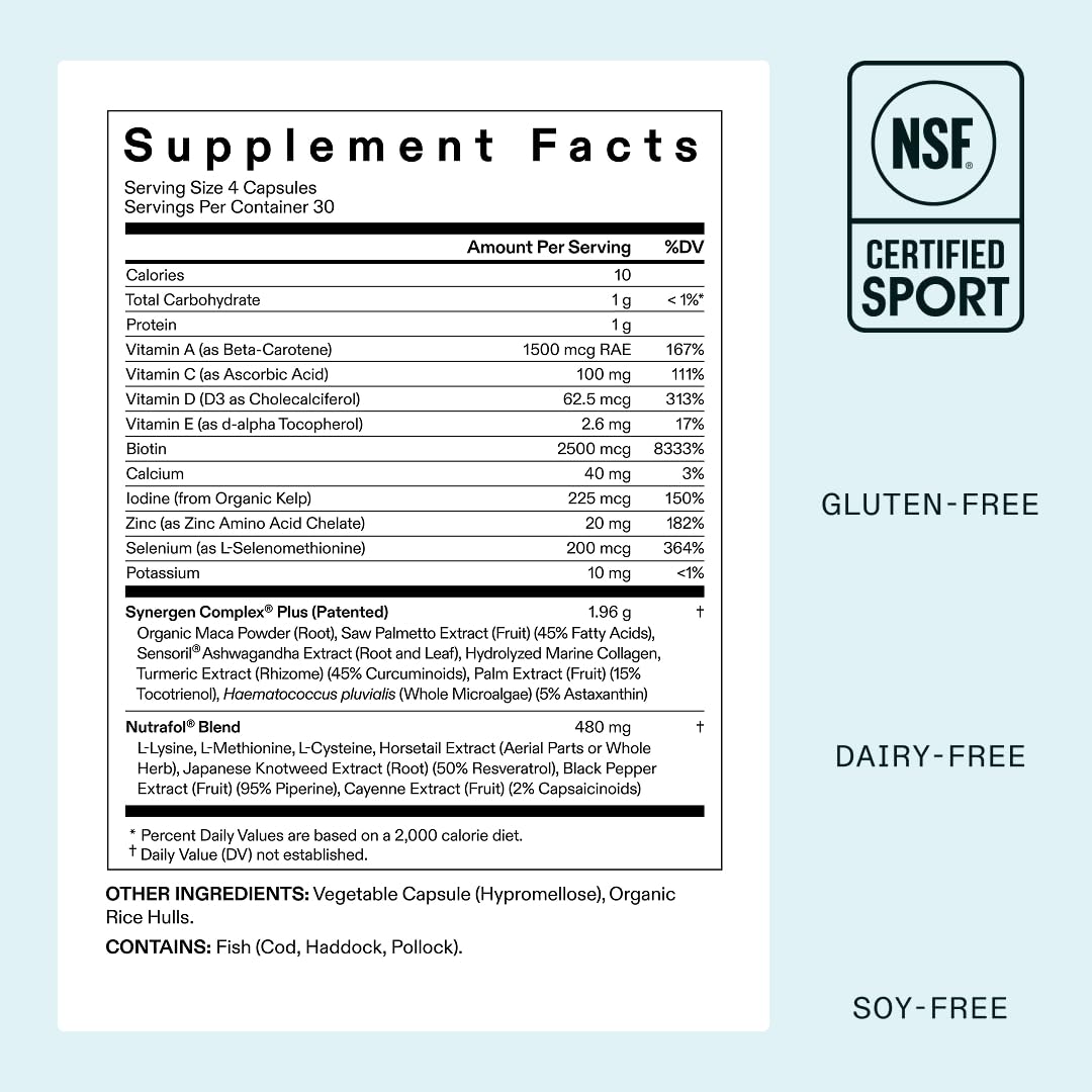 Nutrafol Women’s Balance Hair Growth Supplement Capsules 1 Month Supply