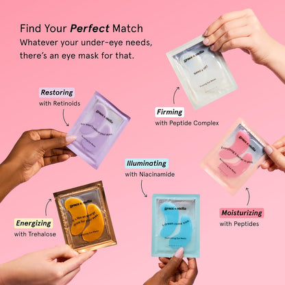 grace & stella Blue Gel Under Eye Patches 24 Pairs Vegan Eye Masks