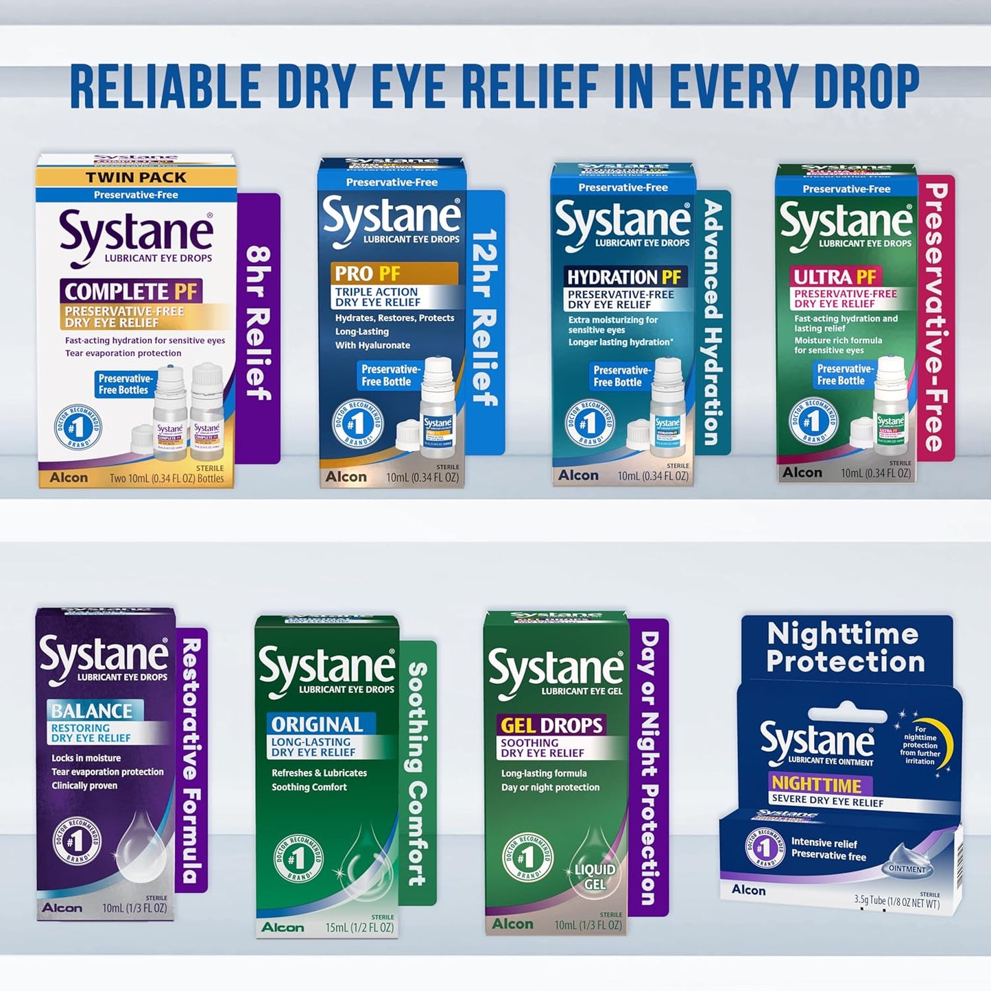 Systane COMPLETE PF Preservative Free Eye Drops 0.34 fl oz 2 Count