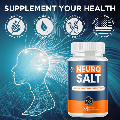 Neuro Salt Supplement Capsules with Natural Ingredients & Multivitamins 180 Capsules (3 Pack)