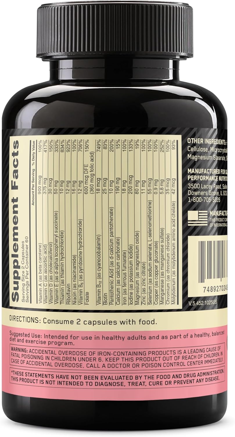Optimum Nutrition Opti-Women Multivitamin Capsules with Vitamin C, Vitamin D and Zinc 120 Count