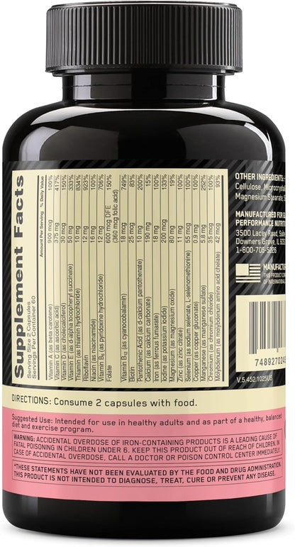 Optimum Nutrition Opti-Women Multivitamin Capsules with Vitamin C, Vitamin D and Zinc 120 Count