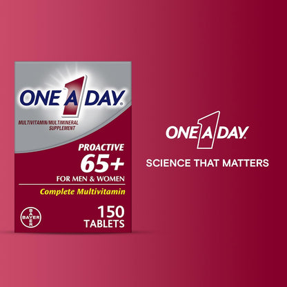 One A Day Proactive 65+ Multivitamin Tablets with Vitamins A, C, D and Zinc 150 Count