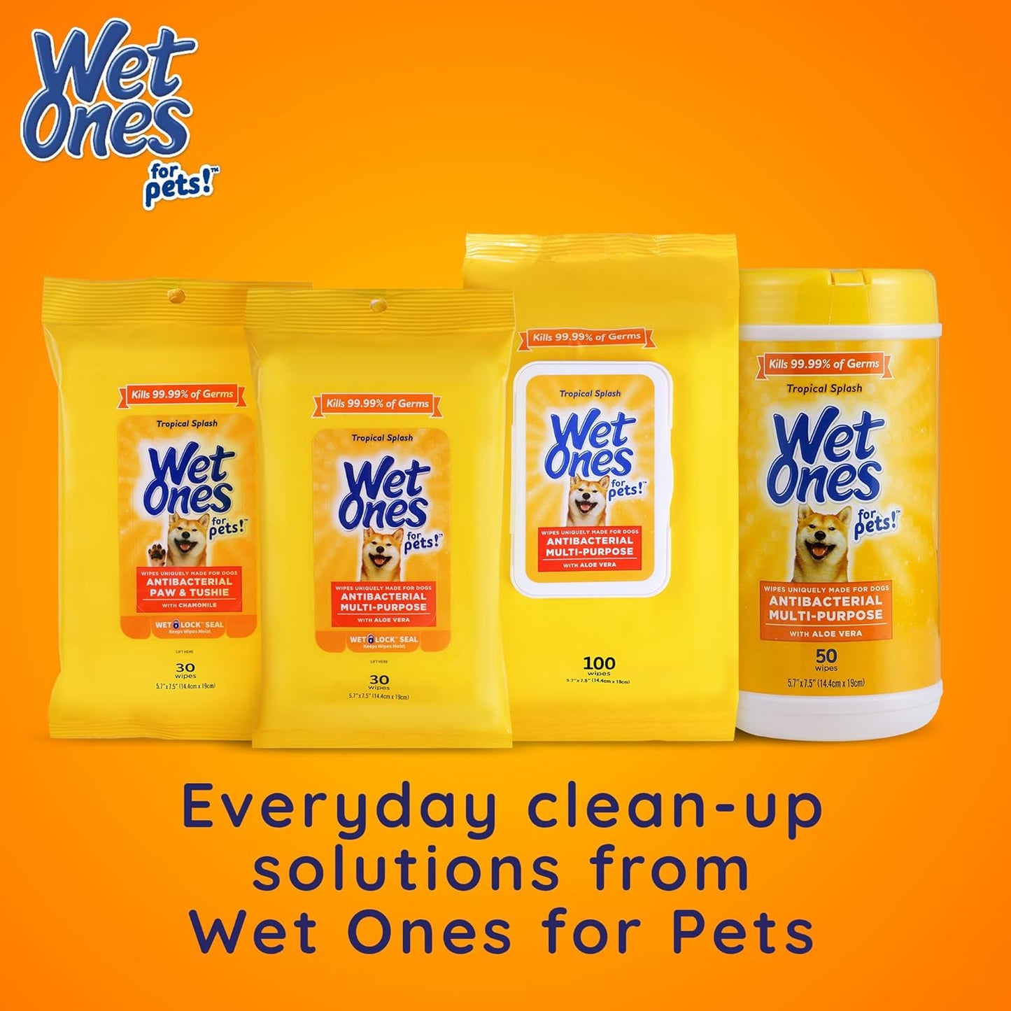 Wet Ones for Pets Dog Paw Cleaner Foaming Cleanser with Scrubber Brush 5 oz