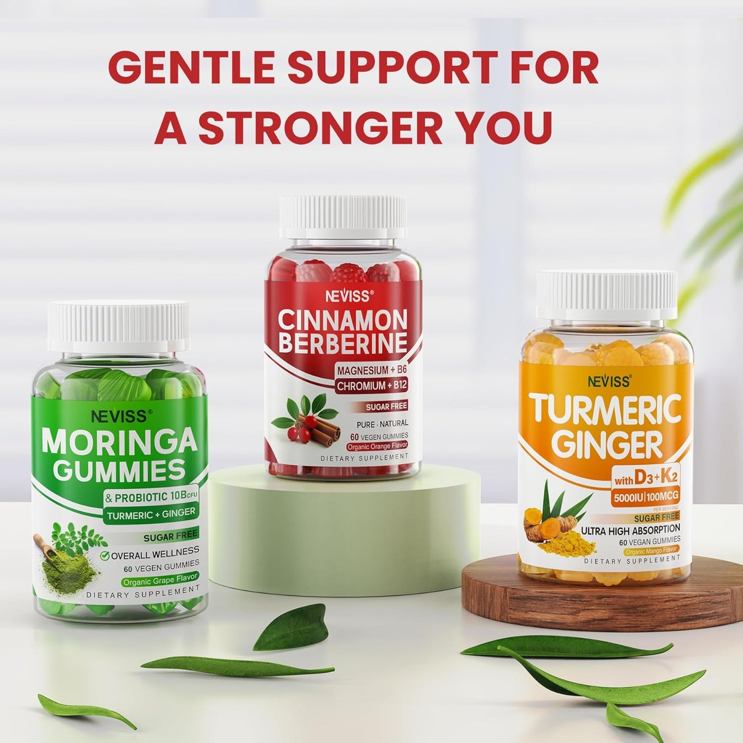 Berberine Gummies Ceylon Cinnamon Bitter Melon Chromium Magnesium B6 B12 Vegan 60 Count