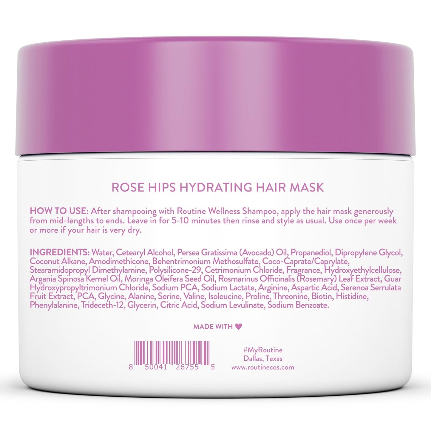 Routine Wellness Hydrating & Conditioning Hair Mask Rose Hips 8 oz