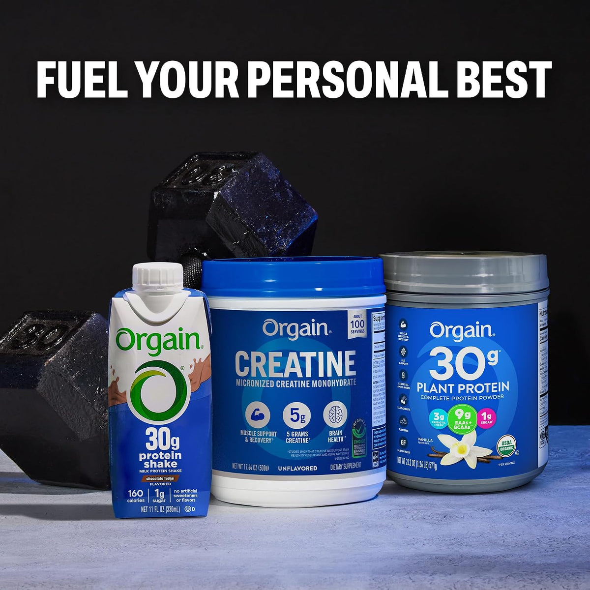 Orgain Micronized Creatine Monohydrate Powder Unflavored 100 Servings 17.64 oz