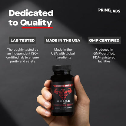 Prime Labs Testosterone Supplement for Men (2-Pack) - Stamina, Endurance, Energy, & Strength - Men's Testosterone Booster & Workout Supplement - 120 Caplets