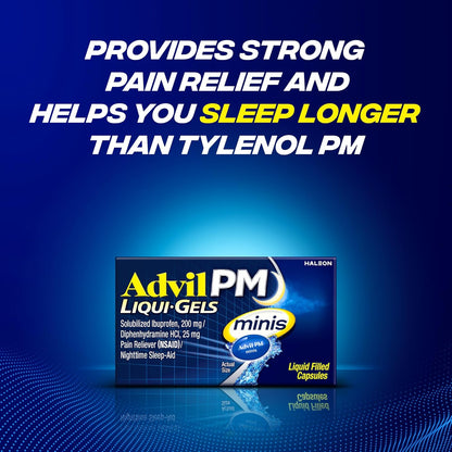 Advil PM Liqui-Gels Minis Nighttime Capsules – 80 Count