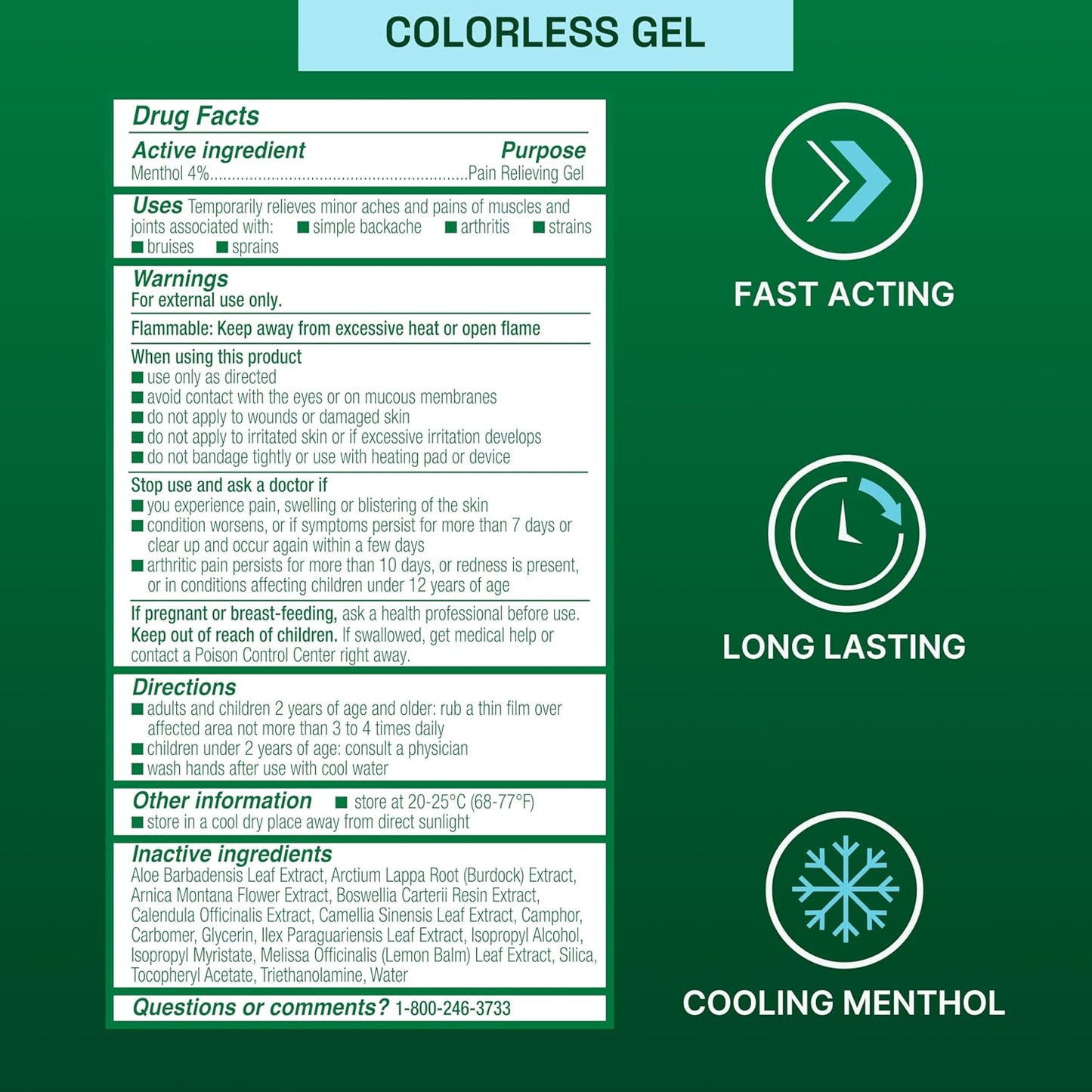 Biofreeze Menthol Cooling Gel 32 fl oz – Topical Menthol Gel for Muscle & Joint Care