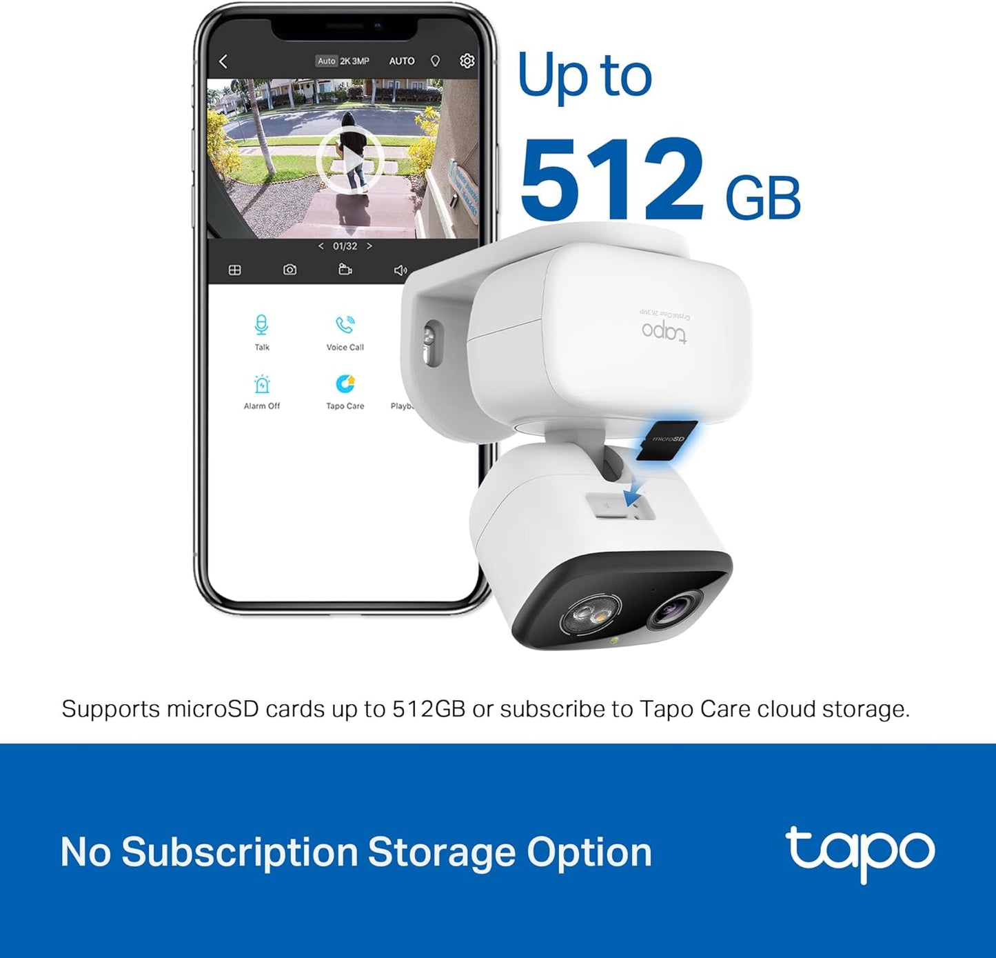 TP-Link Tapo 2K Pan Tilt Wired Security Camera Indoor Outdoor 2 Pack C216