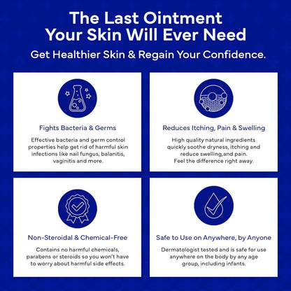 emuaid Ointment for Eczema & Psoriasis Relief – Reduces Itching, Pain & Swelling, Steroid-Free, 2oz