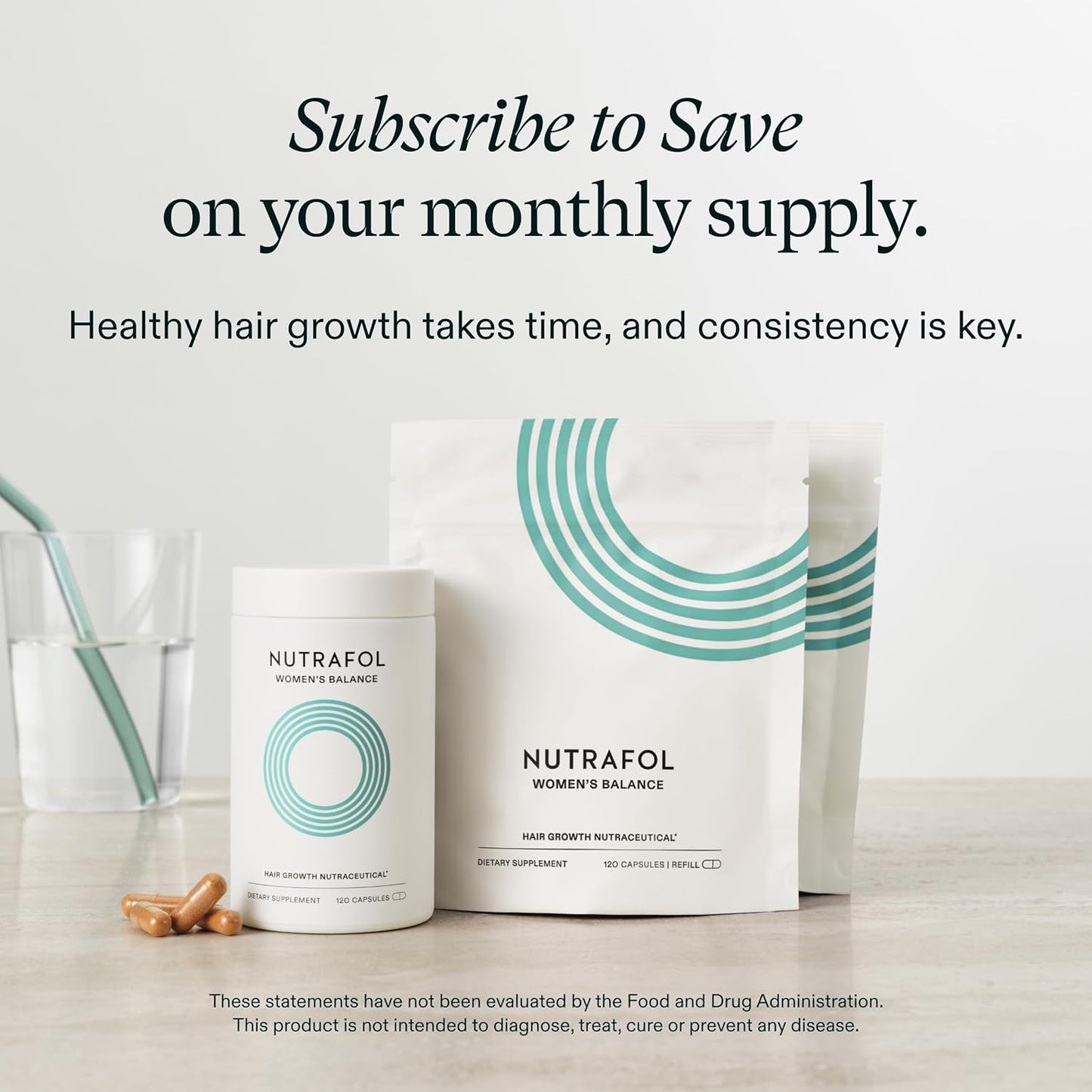 Nutrafol Women’s Balance Hair Growth Supplement Capsules 1 Month Supply