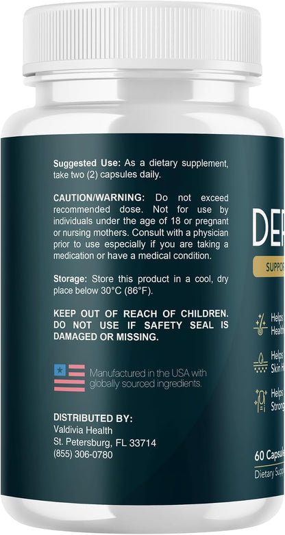 Valdivia Dermacept Supplement Capsules with Natural Vitamins 120 Capsules (2 Pack)