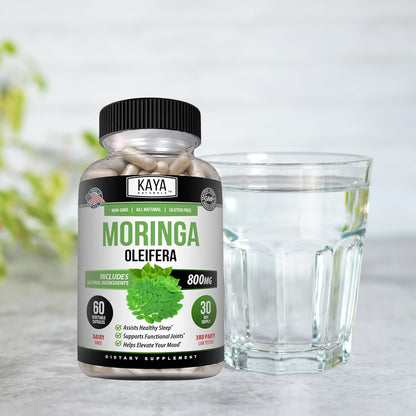 Kaya Naturals Moringa Leaf Extract Veggie Capsules Greens Superfood 60 Count