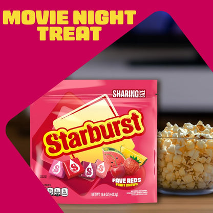 STARBURST FaveREDS Fruit Chews Candy 15.6 oz Sharing Size Bag